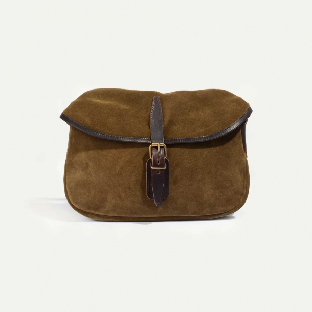 Bleu de Chauffe - Musette du Pêcheur XS - Cuir Velours - Tabac 1