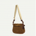 Bleu de Chauffe - Musette du Pêcheur XS - Cuir Velours - Tabac 4