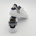 Pollini - Sneakers - Homme -  Blanc - Talon gris Bleu - semelle gomme 3