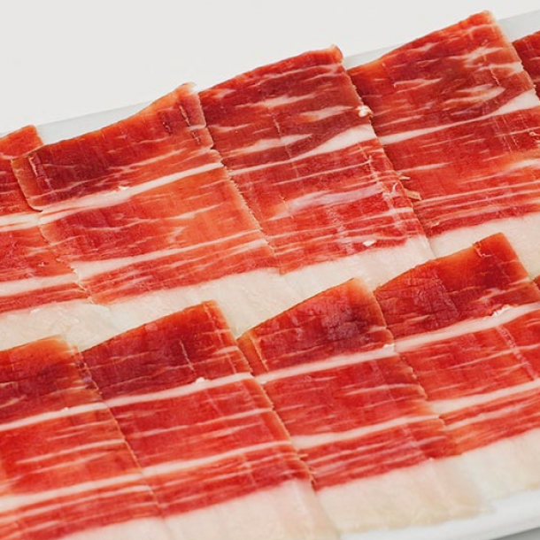 Jambon de Bellota 100 % ibérique écologique tranché 80 grs 1