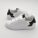 Pollini - Sneakers - Homme - Blanc - Talon Bleu Vert - semelle gomme 3