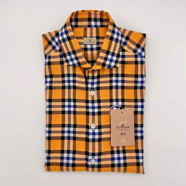 Sonrisa - Chemise - Luxury Shirt - Tartan Jaune Bleu Noir - T2153 - 03 1