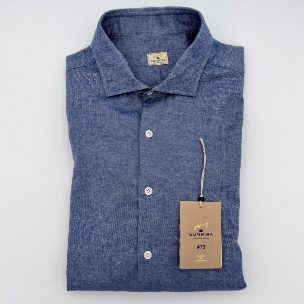 Sonrisa - Chemise - Luxury Shirt - Bleu - Chevron - Chiné - T2072 - 01 1