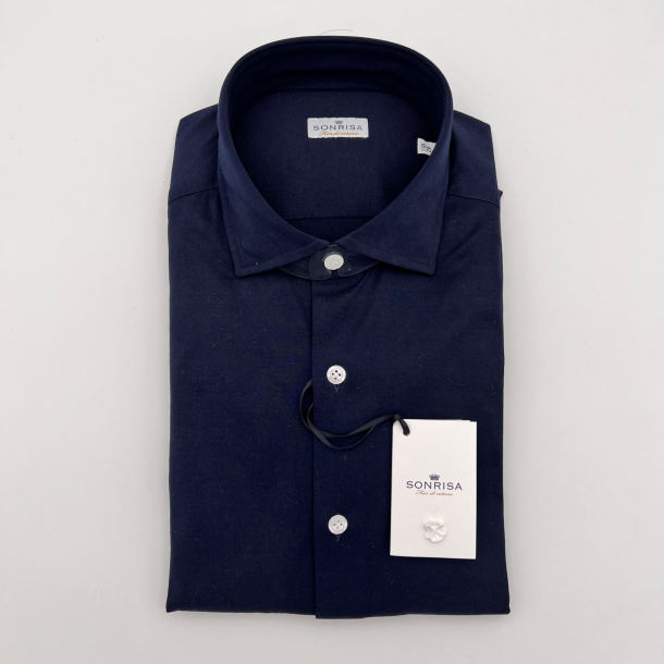 Sonrisa - Chemise - Fior di Cotone - Bleu - Nuit - J133 - 02 1