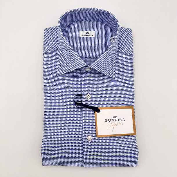 Sonrisa - Chemise - Superior - Bleu - Pied de Poule - 04 1