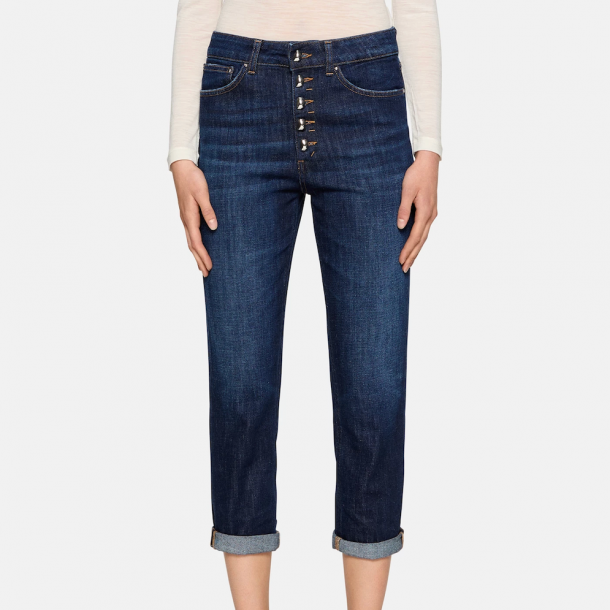 DONDUP - Jeans Koons Joyau - Denim Bleu Brut Bouton Chromé 1