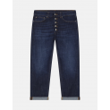 DONDUP - Jeans Koons Joyau - Denim Bleu Brut Bouton Chromé 4