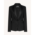 DONDUP - Veste Smoking Col Satin Noir 4