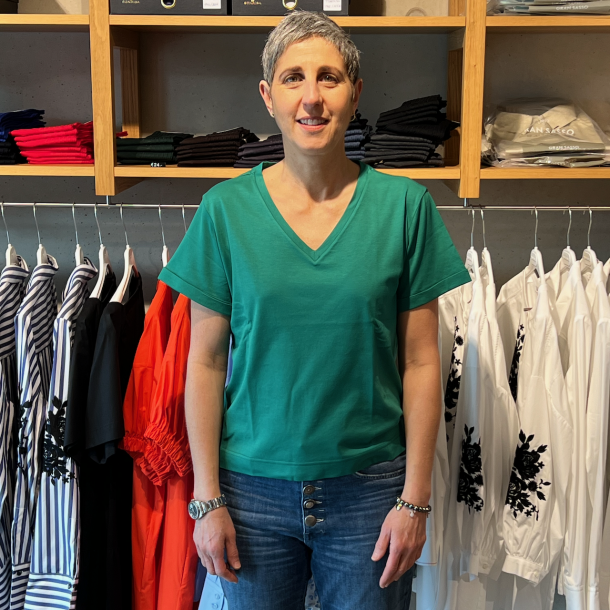 GRAN SASSO - T-Shirt Col V - Vert 450 1