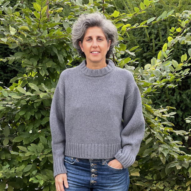 GRAN SASSO - Pull Col V - Gris - 10286/23886 - couleur 080 1