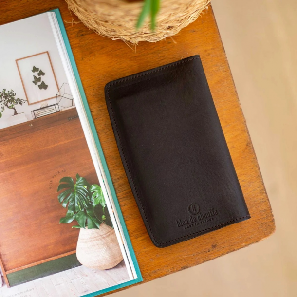 Bleu de Chauffe - Portefeuille Maltese - Cuir - Marron Brun 1