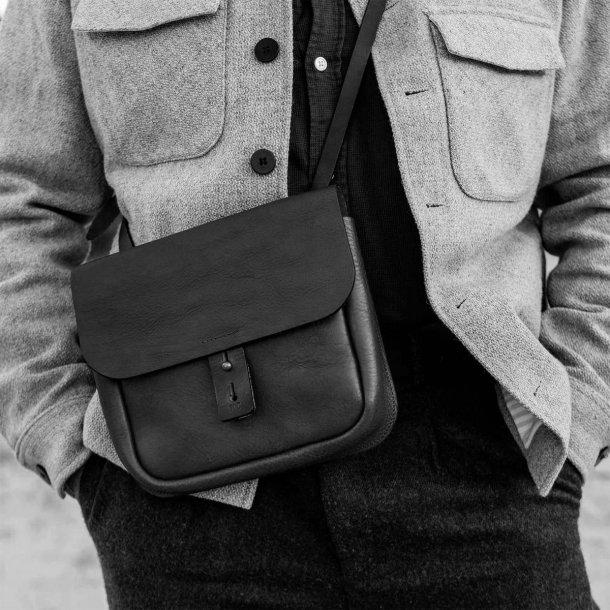 Bleu de Chauffe - Sac Cartouchière Cartouche - Cuir - Noir 5