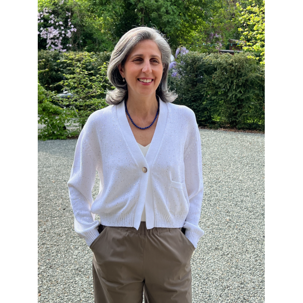 GRAN SASSO - Cardigan Blanc et Sequins - 13211/32401 col 001 1