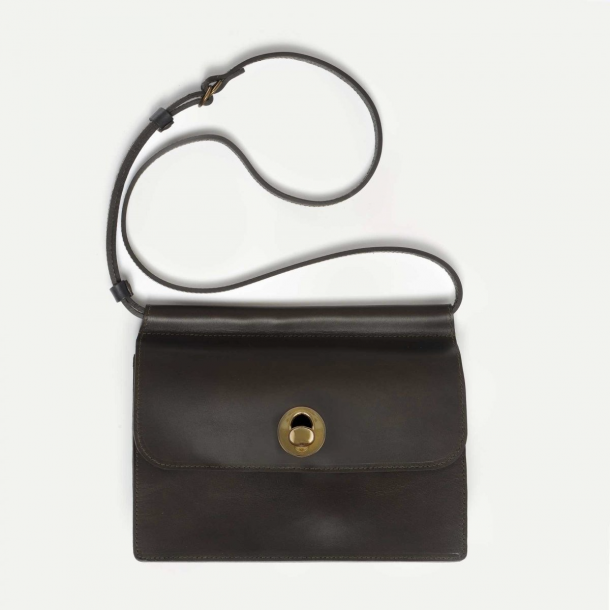 Bleu de Chauffe - Pochette Sacoche Femme - Cuir - Gris 1