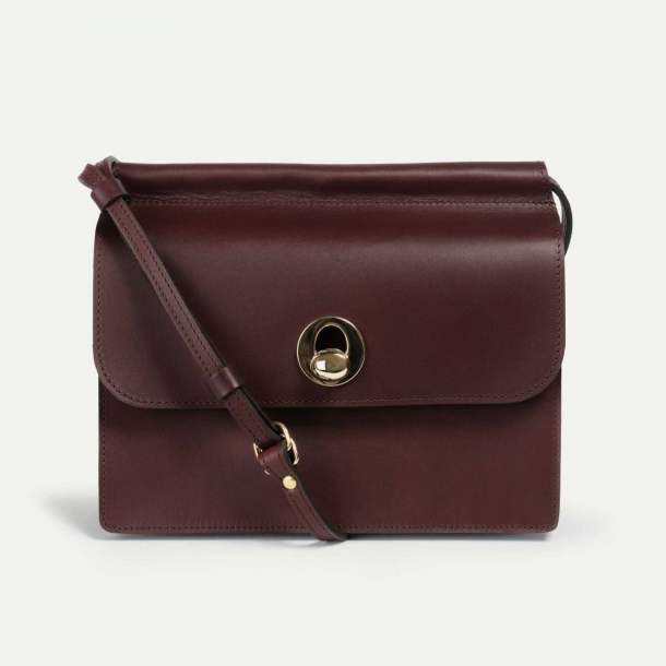 Bleu de Chauffe - Pochette Sacoche Femme - Cuir - Tourbe 1