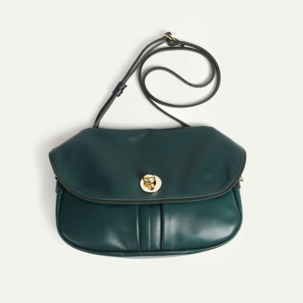 Bleu de Chauffe - Sac Femme - Soft Musette S Janice - Cuir Souple - Vert Serpentine 1
