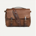 Bleu de Chauffe - Sac Postier Eclair M - Cuir - Brun Ambré 1