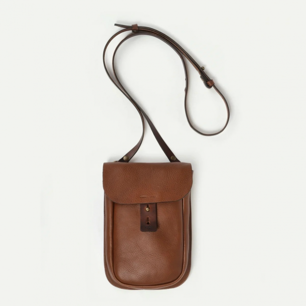 Bleu de Chauffe - Sac Cartouchière Cartel - Cuir - Brun Ambré 1