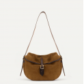 Bleu de Chauffe - Sac Femme -  Musette du pêcheur demi-lune Margot - Marron Noisette  1