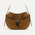 Bleu de Chauffe - Sac Femme -  Musette du pêcheur demi-lune Margot - Marron Noisette  4