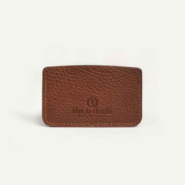 Bleu de Chauffe - Porte cartes Visamex - Cuir - Brun Ambré 1