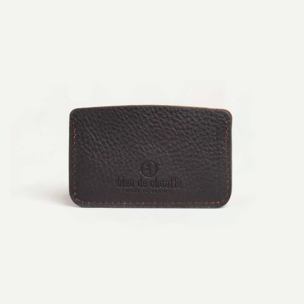 Bleu de Chauffe - Porte cartes Visamex - Cuir - Marron Brun  1