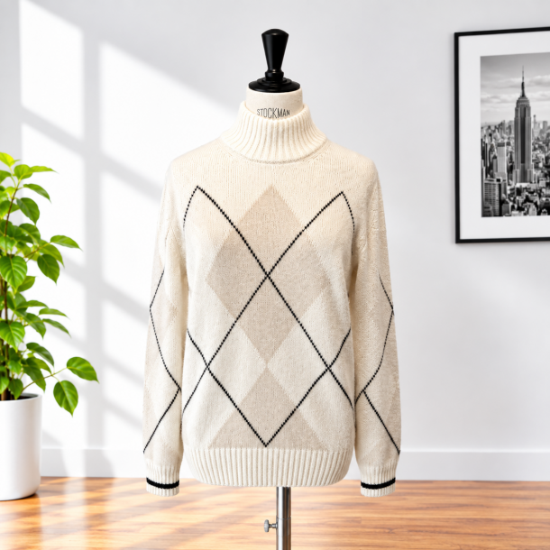 GRAN SASSO - Pull Femme col Montant Cashmere - 13271/23871 - Couleur 004 Blanc beige 1