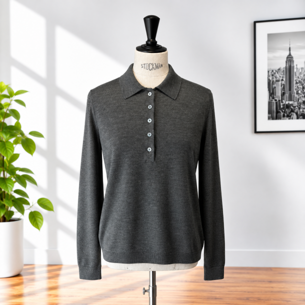GRAN SASSO - Polo Femme Laine et soie - 43264/13162 - Couleur 477 Gris 1