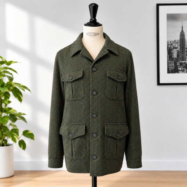 GRAN SASSO HOMME - Veste Shetland 78124 / 62800 Couleur 470 Vert 3