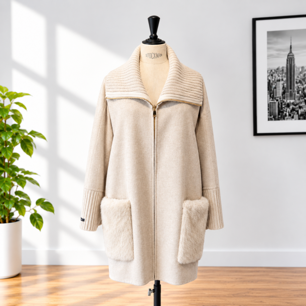 MANZONI 24 - Manteau Cashmere Loro Piana Réversible avec Maille et Vison 1