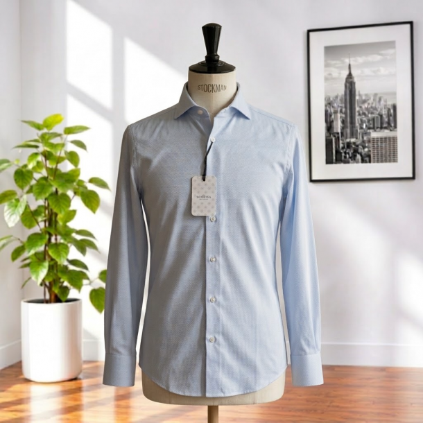 Sonrisa - Chemise - Fior di Cotone - Bleu Clair Chiné - FJ17 - J134 - 32 1