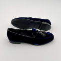 Fratelli Rossetti - Mocassin - Velours ocean - Marine - Semellle Gomme 4