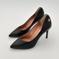 Pollini - Escarpins -  Cuir Lisse Noir - Talon 85 mm  2