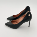 Pollini - Escarpins -  Cuir Lisse Noir - Talon 85 mm  3
