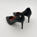 Pollini - Escarpins -  Cuir Lisse Noir - Talon 85 mm  4