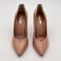 Pollini - Escarpins - Cuir Vernis Cameo Nude - Talon 85 mm  1