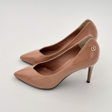 Pollini - Escarpins - Cuir Vernis Cameo Nude - Talon 85 mm  3