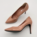 Pollini - Escarpins - Cuir Vernis Cameo Nude - Talon 85 mm  7