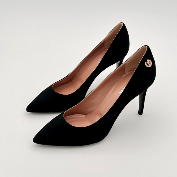Pollini - Escarpins - Cuir Velours Noir - Talon 85 mm  2