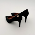 Pollini - Escarpins - Cuir Velours Noir - Talon 85 mm  4