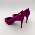 Pollini - Escarpins -  Cuir Velours Orchidea - Talon 85 mm 2