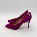 Pollini - Escarpins -  Cuir Velours Orchidea - Talon 85 mm 4