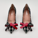 Pollini - Escarpins - Tartan Vernis Rouge -  Talon 55 mm  1