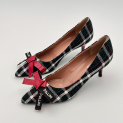 Pollini - Escarpins - Tartan Vernis Rouge -  Talon 55 mm  2
