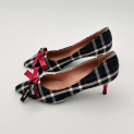Pollini - Escarpins - Tartan Vernis Rouge -  Talon 55 mm  4