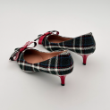 Pollini - Escarpins - Tartan Vernis Rouge -  Talon 55 mm  5