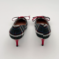 Pollini - Escarpins - Tartan Vernis Rouge -  Talon 55 mm  6