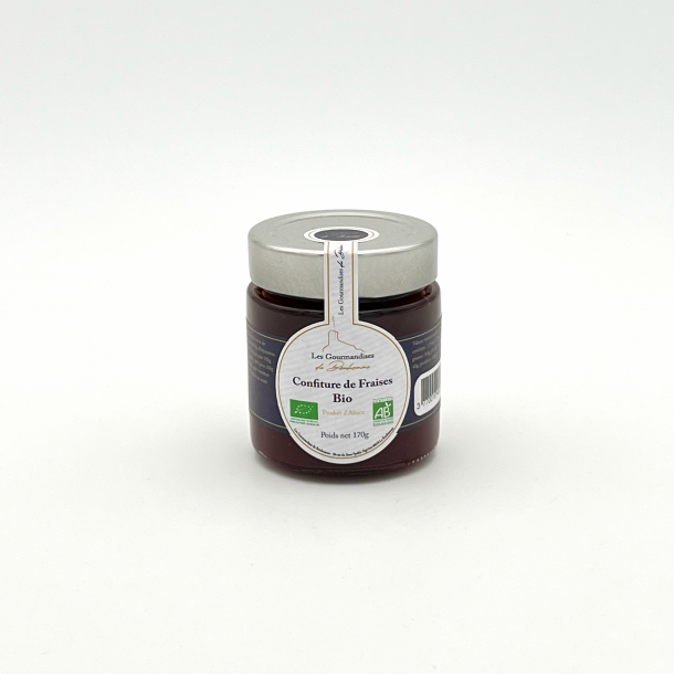 Confiture Fraises Biologiques petit pot verre 170 grs 1