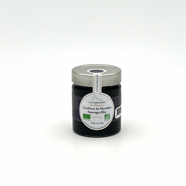 Confiture Myrtilles Sauvages Biologiques petit pot verre 170 grs 1