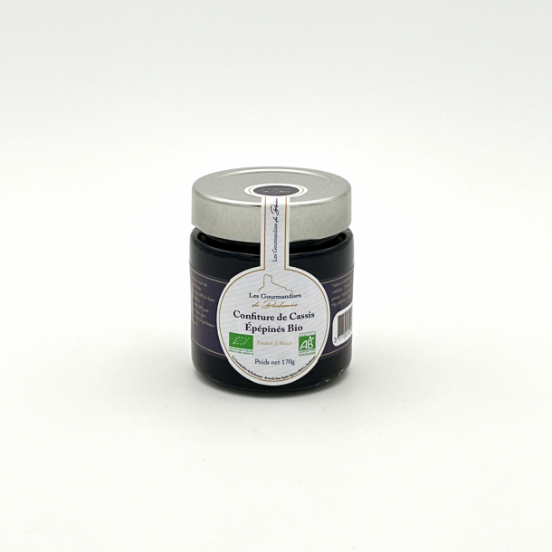 Confiture Cassis Biologiques petit pot verre 170 grs 1
